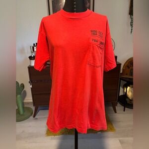 American Vintage Vibrant Red Short Sleeve Tee